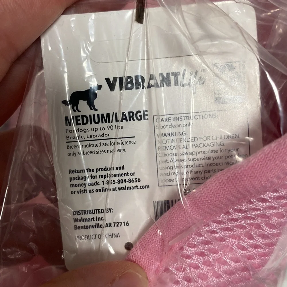 NWT Vibrant Life Dog Bucket Hat Pink/White polka dots Size XS/S(up to 20 pounds) - Picture 8 of 9